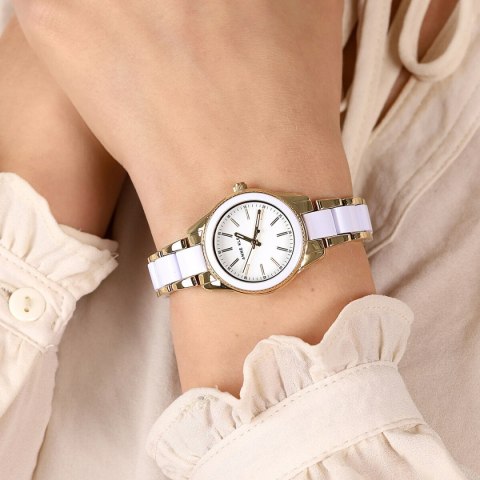 ZEGAREK DAMSKI Anne Klein Gold-Tone AK-3212WTGB + BOX Anne Klein