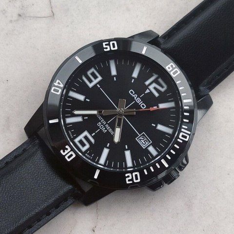 ZEGAREK MĘSKI CASIO MTP-VD01BL-1B (zd169d) + BOX Casio