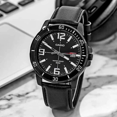 ZEGAREK MĘSKI CASIO MTP-VD01BL-1B (zd169d) + BOX Casio