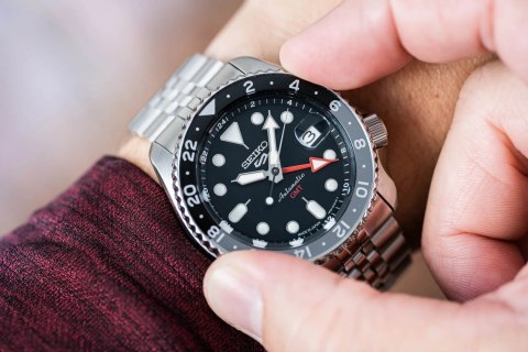 ZEGAREK MĘSKI SEIKO 5 SPORTS SSK001K1 GMT AUTOMAT WR100 + BOX Seiko