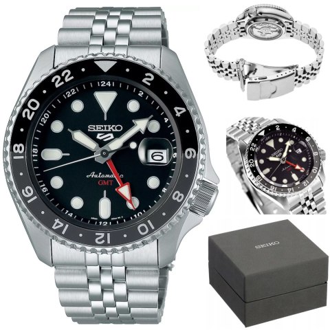 ZEGAREK MĘSKI SEIKO 5 SPORTS SSK001K1 GMT AUTOMAT WR100 + BOX Seiko