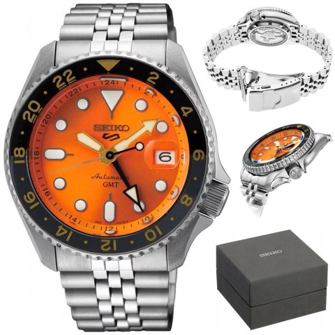 ZEGAREK MĘSKI SEIKO 5 SPORTS SSK005K1 GMT AUTOMAT WR100 + BOX Seiko
