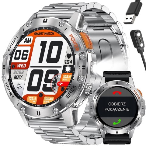 SMARTWATCH MĘSKI GRAVITY GT22-2 - AMOLED, DODATKOWY PASEK (sg030b) Gravity