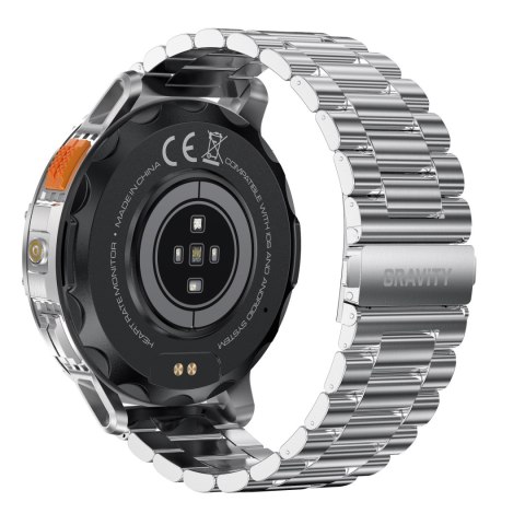 SMARTWATCH MĘSKI GRAVITY GT22-2 - AMOLED, DODATKOWY PASEK (sg030b) Gravity