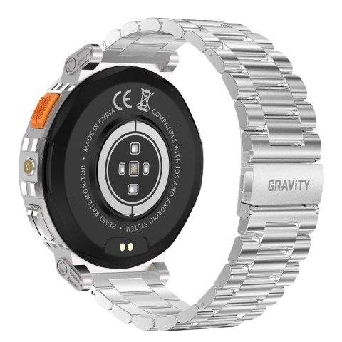 SMARTWATCH MĘSKI GRAVITY GT23-2 - LATARKA, DODATKOWY PASEK (sg031b) Gravity