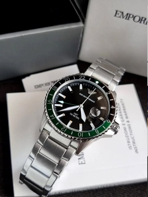 ZEGAREK MĘSKI EMPORIO ARMANI AR11589 - Diver GMT (zi112a) Emporio Armani
