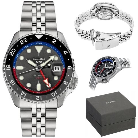ZEGAREK MĘSKI SEIKO 5 SPORTS SSK019K1 GMT AUTOMAT + BOX Seiko