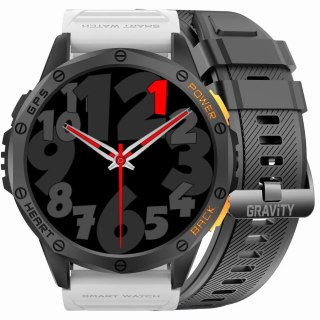 SMARTWATCH MĘSKI GRAVITY GT24-2 - LATARKA, DODATKOWY PASEK (sg033b) Gravity