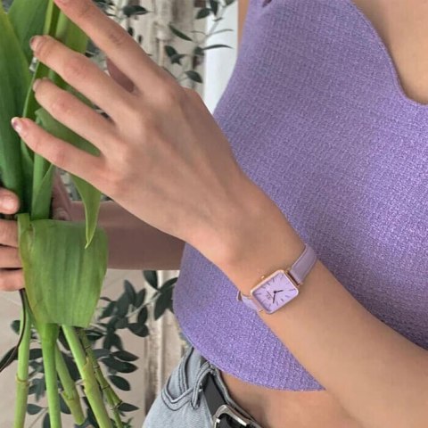 ZEGAREK DAMSKI DANIEL WELLINGTON Quadro Lavender Mop 20mm DW00100637 + BOX (zw521b) Daniel Wellington