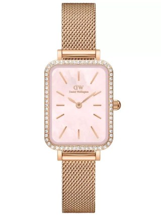 ZEGAREK DAMSKI DANIEL WELLINGTON Quadro Lumine Bezel Melrose Pink DW00100669 + BOX (zw519j) Daniel Wellington