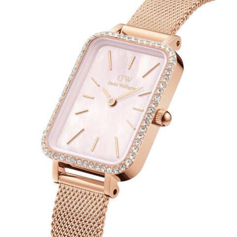 ZEGAREK DAMSKI DANIEL WELLINGTON Quadro Lumine Bezel Melrose Pink DW00100669 + BOX (zw519j) Daniel Wellington