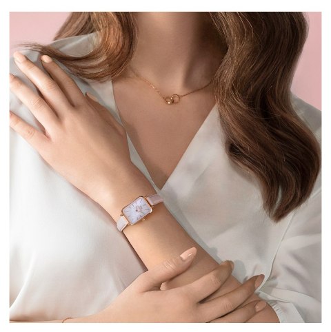 ZEGAREK DAMSKI DANIEL WELLINGTON Quadro Pressed Melrose Pearl 20mm DW00100508 + BOX (zw521a) Daniel Wellington
