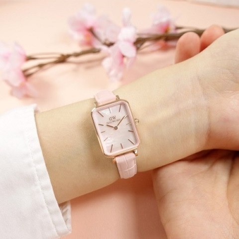 ZEGAREK DAMSKI DANIEL WELLINGTON Quadro Pressed Melrose Pearl 20mm DW00100508 + BOX (zw521a) Daniel Wellington