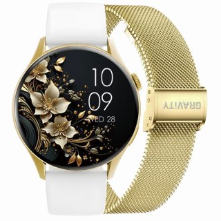 SMARTWATCH DAMSKI GRAVITY GT11-2 - AMOLED, DODATKOWY PASEK (sg044b) Gravity