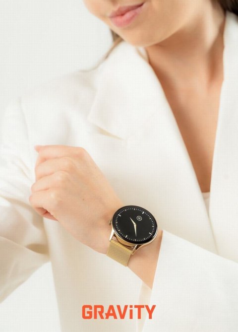 SMARTWATCH DAMSKI GRAVITY GT11-2 - AMOLED, DODATKOWY PASEK (sg044b) Gravity