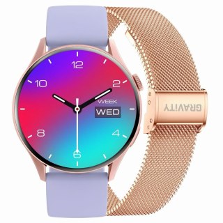 SMARTWATCH DAMSKI GRAVITY GT11-7 - AMOLED, DODATKOWY PASEK (sg044g) Gravity