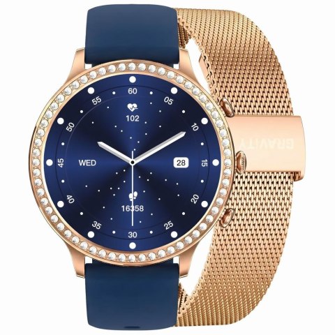 SMARTWATCH DAMSKI GRAVITY GT5-6 - DODATKOWY PASEK (sg043f) Gravity