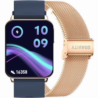 SMARTWATCH UNISEX GRAVITY GT17-2 - AMOLED, DODATKOWY PASEK (sg038b) Gravity