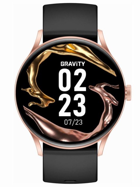 SMARTWATCH UNISEX GRAVITY GT2-2 PRO - AMOLED, WŁASNE TARCZE (sg040b) Gravity