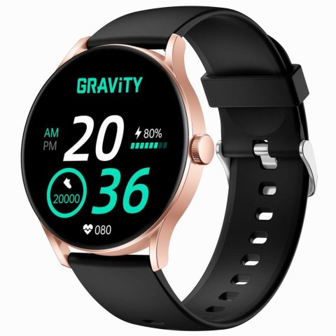 SMARTWATCH UNISEX GRAVITY GT2-2 PRO - AMOLED, WŁASNE TARCZE (sg040b) Gravity