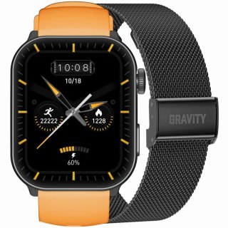 SMARTWATCH UNISEX GRAVITY GT28-2 - ROZMOWY BLUETOOTH, DODATKOWY PASEK (sg037b) Gravity