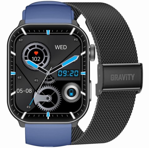 SMARTWATCH UNISEX GRAVITY GT28-3 - ROZMOWY BLUETOOTH, DODATKOWY PASEK (sg037c) Gravity