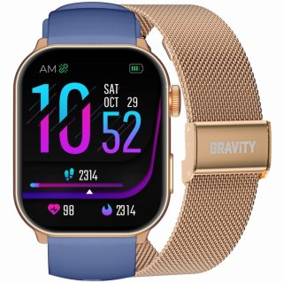 SMARTWATCH UNISEX GRAVITY GT28-8 - ROZMOWY BLUETOOTH, DODATKOWY PASEK (sg037g) Gravity