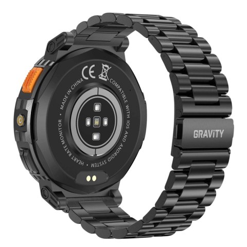 SMARTWATCH MĘSKI GRAVITY GT23-1 - LATARKA, DODATKOWY PASEK (sg031a) Gravity