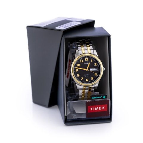 ZEGAREK MĘSKI TIMEX Charles Two-Tone T26481 INDIGLO + BOX Timex