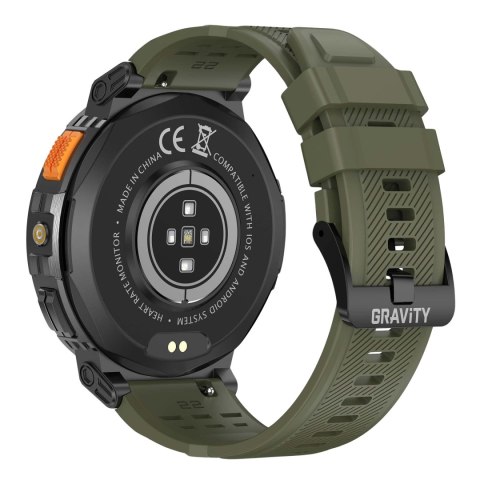 SMARTWATCH MĘSKI GRAVITY GT23-5 - LATARKA, DODATKOWY PASEK (sg031e) Gravity