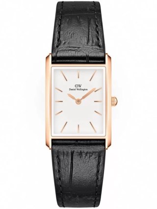 ZEGAREK DAMSKI DANIEL WELLINGTON Bound Black Crocodile Rose Gold 24mm DW00100698 + BOX Daniel Wellington
