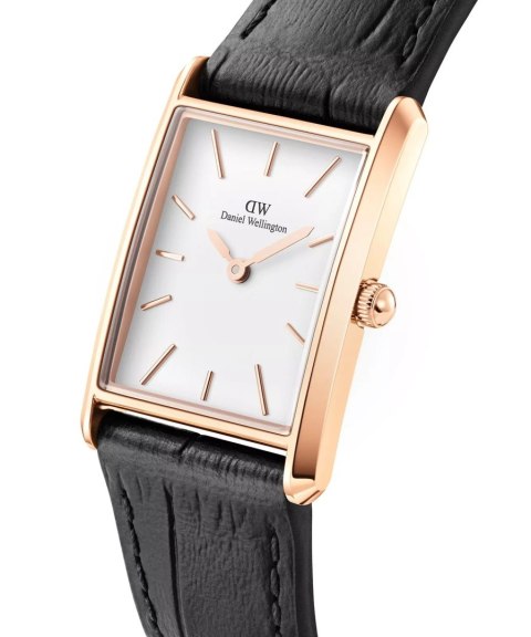ZEGAREK DAMSKI DANIEL WELLINGTON Bound Black Crocodile Rose Gold 24mm DW00100698 + BOX Daniel Wellington