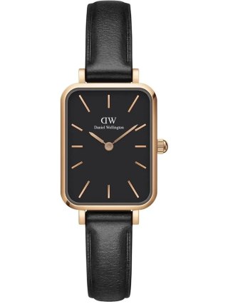 ZEGAREK DAMSKI DANIEL WELLINGTON DW00100435 - Quadro Pressed Sheffield Rose Gold 20mm + BOX Daniel Wellington