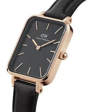ZEGAREK DAMSKI DANIEL WELLINGTON DW00100435 - Quadro Pressed Sheffield Rose Gold 20mm + BOX Daniel Wellington