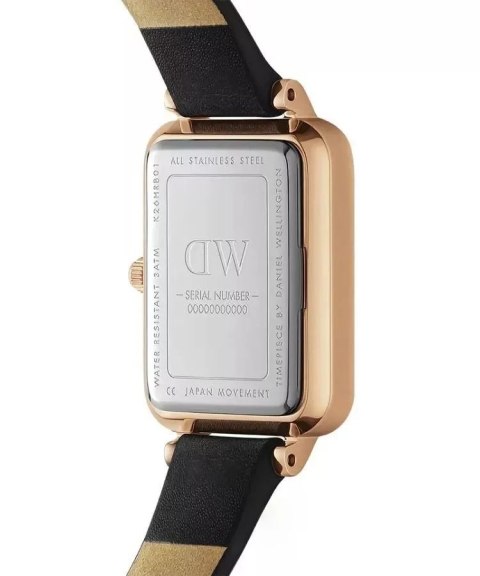 ZEGAREK DAMSKI DANIEL WELLINGTON DW00100435 - Quadro Pressed Sheffield Rose Gold 20mm + BOX Daniel Wellington