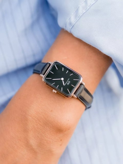 ZEGAREK DAMSKI DANIEL WELLINGTON DW00100435 - Quadro Pressed Sheffield Rose Gold 20mm + BOX Daniel Wellington
