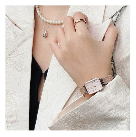 ZEGAREK DAMSKI DANIEL WELLINGTON Quadro Pressed Melrose Pearl 20mm DW00100510 + BOX (zw505o) Daniel Wellington