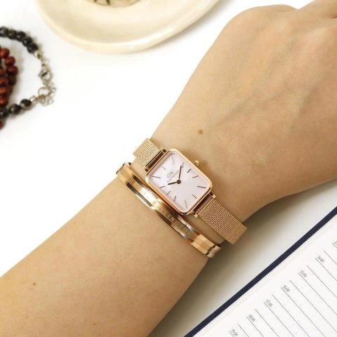 ZEGAREK DAMSKI DANIEL WELLINGTON Quadro Pressed Melrose Pearl 20mm DW00100510 + BOX (zw505o) Daniel Wellington