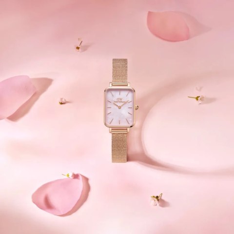 ZEGAREK DAMSKI DANIEL WELLINGTON Quadro Pressed Melrose Pearl 20mm DW00100510 + BOX (zw505o) Daniel Wellington