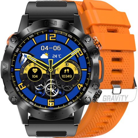 SMARTWATCH MĘSKI GRAVITY GT20-3 - AMOLED, DODATKOWY PASEK (sg024c) Gravity