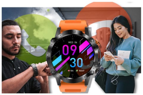 SMARTWATCH MĘSKI GRAVITY GT20-3 - AMOLED, DODATKOWY PASEK (sg024c) Gravity
