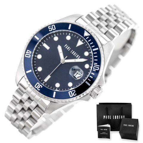 ZEGAREK MĘSKI PAUL LORENS - PL13030B-6C1(zg350d) + BOX Paul Lorens