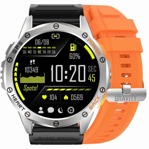 SMARTWATCH MĘSKI GRAVITY GT24-4 - LATARKA, DODATKOWY PASEK (sg033d) Gravity