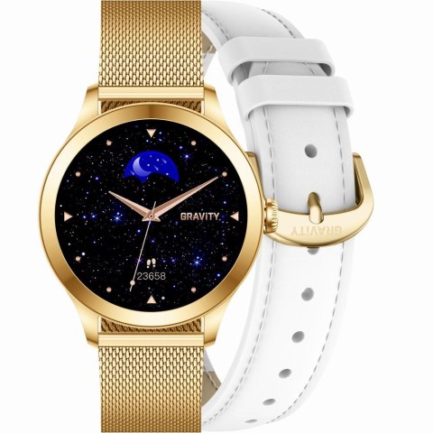 SMARTWATCH DAMSKI GRAVITY GT25-2 PRO - AMOLED, DODATKOWY PASEK (sg039b) Gravity