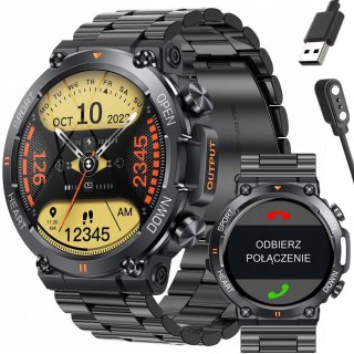 SMARTWATCH MĘSKI GRAVITY GT7-2 PRO - WYKONYWANIE POŁĄCZEŃ, PULSOKSYMETR (sg018b) Gravity