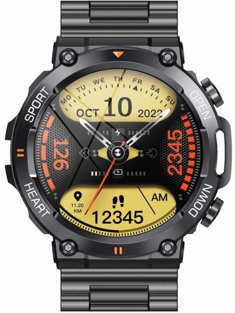 SMARTWATCH MĘSKI GRAVITY GT7-2 PRO - WYKONYWANIE POŁĄCZEŃ, PULSOKSYMETR (sg018b) Gravity