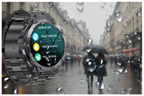 SMARTWATCH MĘSKI GRAVITY GT7-2 PRO - WYKONYWANIE POŁĄCZEŃ, PULSOKSYMETR (sg018b) Gravity
