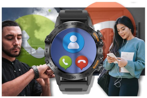 SMARTWATCH MĘSKI GRAVITY GT9-1 - WYKONYWANIE POŁĄCZEŃ, CIŚNIENIOMIERZ (sg021a) Gravity