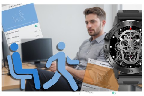 SMARTWATCH MĘSKI GRAVITY GT9-1 - WYKONYWANIE POŁĄCZEŃ, CIŚNIENIOMIERZ (sg021a) Gravity