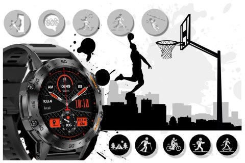 SMARTWATCH MĘSKI GRAVITY GT9-1 - WYKONYWANIE POŁĄCZEŃ, CIŚNIENIOMIERZ (sg021a) Gravity